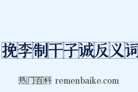 挽李制干子诚反义词是什么意思的图片